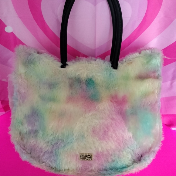 Betsey Johnson holographic Cat fur tote - Picture 3 of 9